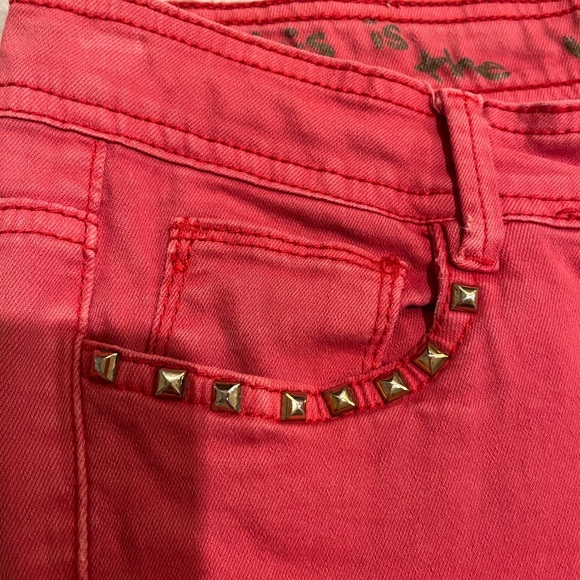 Custo Barcelona Red Studded Jeans - Picture 2 of 5
